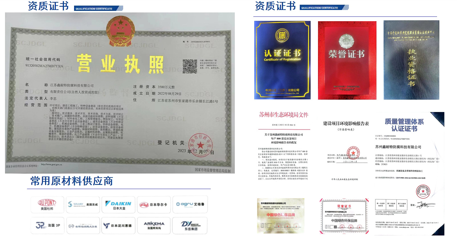 資質證書